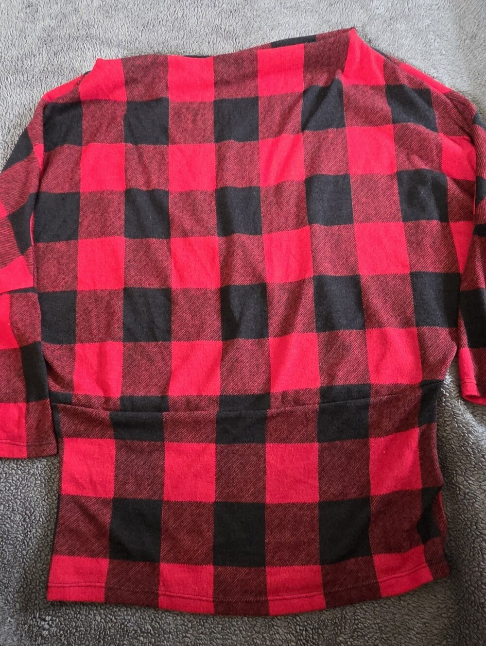 First Love Red & Black Plaid Dress